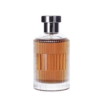 10ml100ml a incliné la bouteille de parfum en verre avancée de bouteille de parfum de vapeur légère de rayure d'épaule