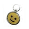 Cercle fait sur commande de sourire de jaune de Keychains de logo de visage avec le métal qui respecte l'environnement