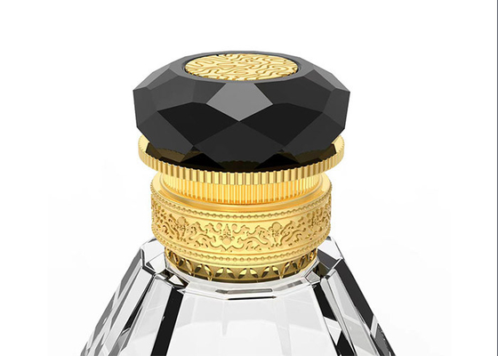couverture de luxe en alliage de zinc de bouteille de parfum de Zamac en métal d'or de 15Mm avec le logo