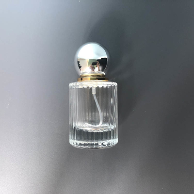Les cosmétiques en verre portatifs de bouteille de sous-marin de parfum de barre verticale de parfum 30ML de bouteille de chapeau à extrémité élevé de boule pulvérisent la bouteille vide de bouteille