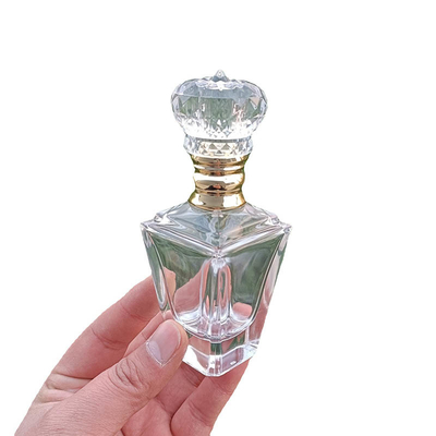 acheter Bouteille de fantaisie de luxe 55ml en verre de parfum de conception de douane avec le pulvérisateur de chapeau de pompe online manufacture