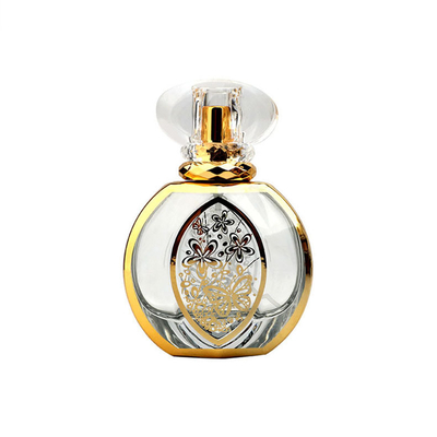 acheter La bouteille de parfum 50ML a plaqué la bouteille de parfum ronde découpée UV de parfum de bouteille de parfum de bouteille à haute teneur de jet online manufacture