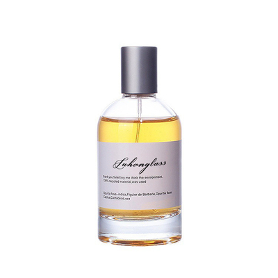acheter Bouteille de parfum vide de luxe de jet de rond de la bouteille de parfum 30ml 50ml 100ml de parfum des femmes de verre de bouteille avec le chapeau argenté online manufacture