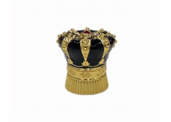 acheter Surface brillante Noir Diamant Zamak Parfum Couvercles de bouteille de parfum en métal online manufacture