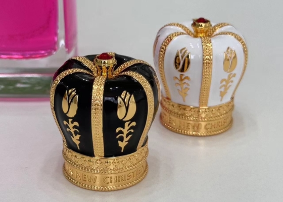 acheter Des bouchonnes de parfum Zamak en diamant noir et or pour les bouteilles standard. online manufacture
