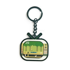 acheter Forme du porte-clés TV en métal de logo de laser de bande dessinée en alliage de zinc pour des cadeaux d'enfants online manufacture
