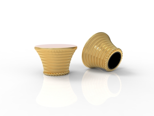 acheter En or brillant, en forme de T, capsules de parfum Zamak, capsules de bouteille de parfum zinc. online manufacture