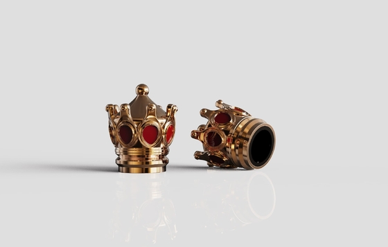 acheter Couvercles de parfums Zamak en forme de couronne en or brillant online manufacture