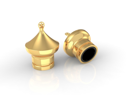 acheter Zinc Alloy Metal Perfume Cap in Customized Sizes and Colors for Eco-friendly Packaging online manufacture