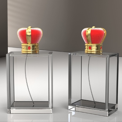 acheter Bouteilles de verre de parfum de luxe en forme de couronne d'or online manufacture