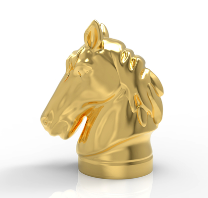 acheter Bouchon de parfum en zamak moulé existant en forme de cheval, bouchon métallique pour un emballage de parfum élégant et durable avec logo personnalisé online manufacture