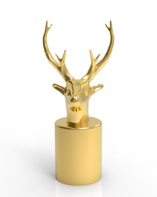 acheter Zinc alloy deer head animal perfume cover Golden perfume cap online manufacture