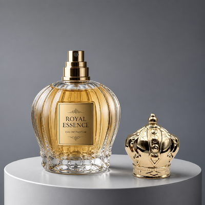 acheter Le miroir de luxe brillant solide couronne royale Zamac Cap de parfum doré plaqué motif en relief royal parfum couvercle de zinc alliage métallique couvercle de bouteille de parfum Logo personnalisé FEA15 Pour Dubaï Oud Attar Bouteille de parfum fabrication en ligne