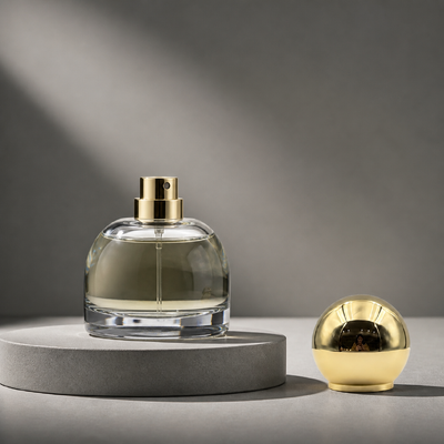 acheter Bouchon de parfum en Zamac à sphère lisse et solide, miroir de luxe, plaqué or, couvercle de parfum à boule ronde, en alliage de zinc, couvercle de bouteille de parfum en métal, logo personnalisé FEA15 pour bouteille de parfum Dubai Oud Attar fabrication en ligne