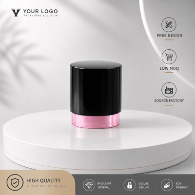 acheter Bouchon de parfum de cylindre en alliage de zinc rose noir brillant bicolore couvercle de bouteille de parfum en métal rond personnalisé pour bouteille de parfum en verre cosmétique de luxe fabrication en ligne
