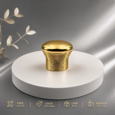 acheter Bouchon de parfum en alliage zinc-or en forme de champignon rainuré horizontal, sablier, modèle JHS027, Zamac personnalisé avec logo gravé, pour flacon de parfum en verre de luxe, magnétique fabrication en ligne