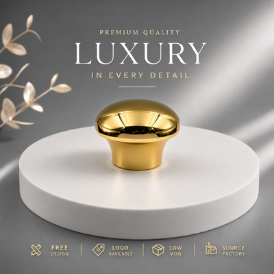 acheter Couvercle de parfum magnétique en alliage de zinc doré, forme de champignon lisse, finition dorée, Zamac massif et lourd, pour emballage de parfum design minimaliste fabrication en ligne