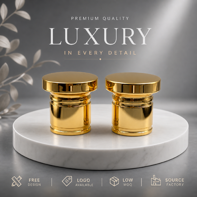 acheter Bouchon de parfum Zamac multicouche filé doré brillant le plus vendu, couvercle de bouteille de parfum en alliage de zinc lourd, moule personnalisé pour emballage de parfum de luxe fabrication en ligne