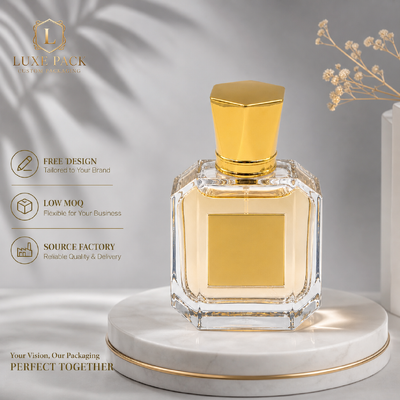 acheter Couvercle de parfum hexagonal de luxe en alliage de zinc, plaqué or brillant, zamac, couvercle de bouteille de parfum, logo personnalisé, couvercle de parfum en métal OEM fabrication en ligne