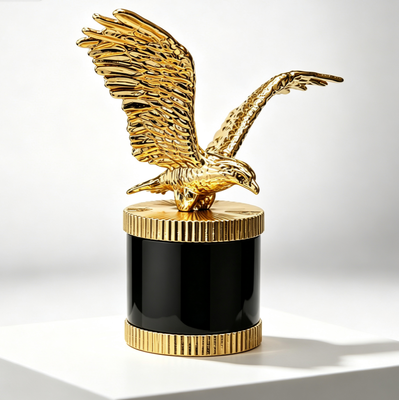 acheter 3D Golden Eagle Zamac Bouchon de bouteille de parfum de luxe Alliage de zinc Couvercle de parfum décoratif fabrication en ligne
