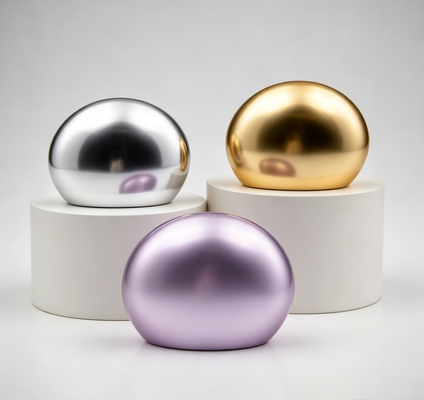 Acheter Bouchon de bouteille de parfums de luxe FEA15 alliage de zinc en forme d'oeuf dôme rond lisse courbé mat métallique couvercle de parfum personnalisé pour bouteille de parfum Zamac bouchon de parfum fabrication en ligne