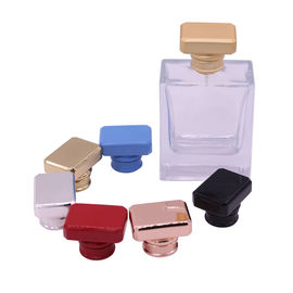 acheter Capsule en alliage de zinc de parfum de Zamac de conception de parfum de chapeau en métal carré d'or online manufacture