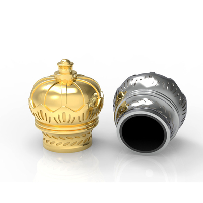 acheter La couronne faite sur commande de Zamak de parfum de couverture matérielle en alliage de zinc de bouteille a formé online manufacture