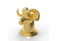 Métal animal créatif de luxe d'or de la couverture 15Mm de bouteille de parfum de style de Zamac en alliage de zinc