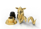 Métal animal créatif de luxe d'or de la couverture 15Mm de bouteille de parfum de style de Zamac en alliage de zinc