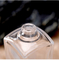 Flacon de parfum à baïonnette de 50 ml 15, fond épais, en forme de diamant, petit fond carré, couvercle extérieur sculpté, sous-marin cosmétique