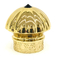 Capsules de luxe faites sur commande de parfum en métal de Zamak de couleur d'or avec la pierre
