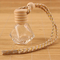 8ML Diamond Perfume Bottle, pendant de bouteille de parfum de voiture, verre transparent, bouteille vide avec le chapeau en bois