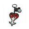 Votre propre coutume de logo a gravé la forme personnalisée de coeur de Keychains pour lui