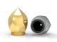 Métal de luxe en alliage de zinc de placage à l'or de capsule de parfum marquant avec des lettres le logo adapté aux besoins du client