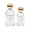 Bouteille de parfum de luxe en verre d'OEM d'or rond vide de Zamac 50ML 100ML
