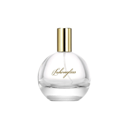 Bouteille vide de cosmétiques de sous de la bouteille 75ml de vapeur légère parfum sphérique transparent inférieur épais de baïonnette
