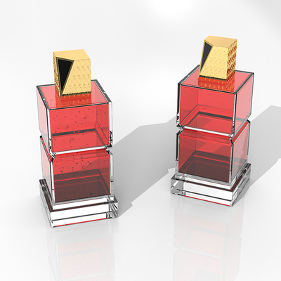 Le capuchon de parfum Zamac unique rectangulaire pour bouteille avec conception personnalisée