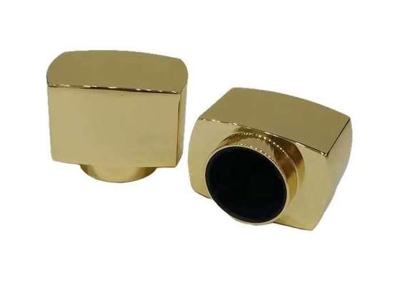 Couvercles de bouteilles de parfums rectangulaires en alliage de zinc pour bouteilles en verre de parfums de 50 ml