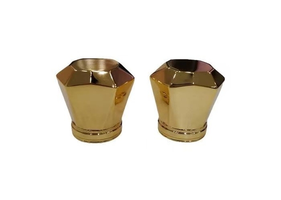 Bouteille de parfum en forme irrégulière dorée en forme de capuchon pour bouteille de parfum