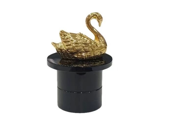 Matériau durable en forme de cygne Caps de parfum Zamak pour bouteille de parfum en verre