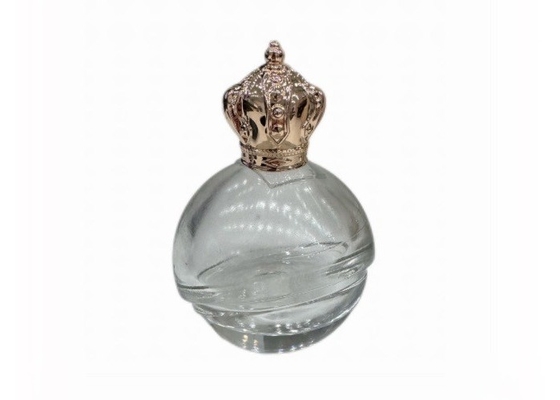 Capsules pour parfums en forme ronde et brillante Zamak Capsules pour parfums en verre en alliage de zinc Capsules pour parfums