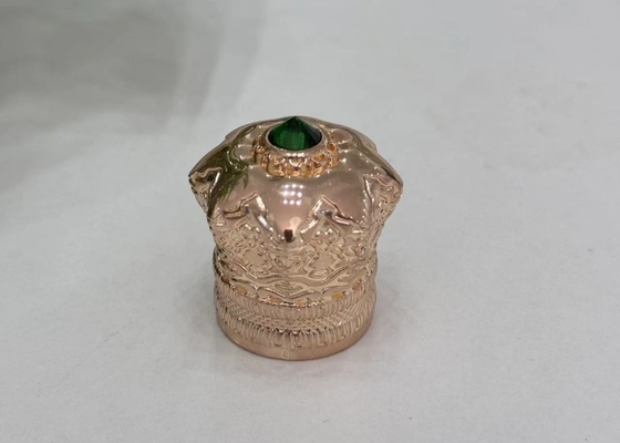Zinc alliage vert diamant Zamak Caps parfum couvercle parfum avec logo personnalisé