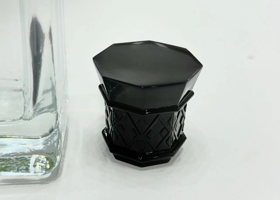 Couvercles de bouteilles de parfums noirs de haute qualité