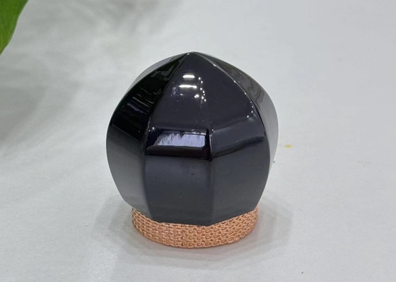 Bouchon de bouteille de parfums noirs élégants et brillants Bouchons de bouteilles de parfums en alliage de zinc