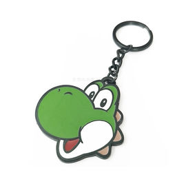 Keychains personnalisé pour le dinosaure de bande dessinée de nickel de cadeaux d'enfants librement