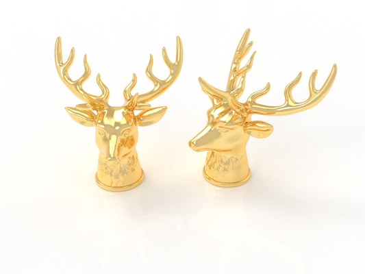 Capsules de parfum Zamak en forme de cerf à l' extrémité chaude
