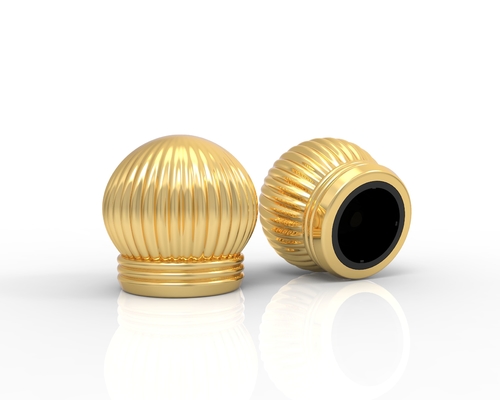 Caps de parfum métallique de couleur personnalisée en forme de cercle