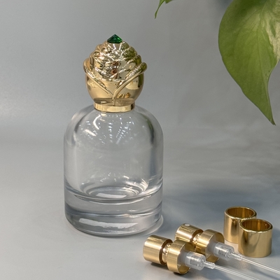 Couvertures de parfum Zamak diamantées sur mesure alliage de zinc de haute qualité pour un emballage de parfum élégant