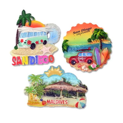 Magnet unique pour les autocollants de réfrigérateur pour les boutiques de souvenirs ou de cadeaux de voyage