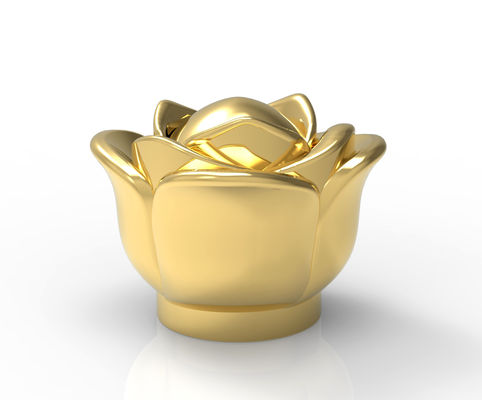 Bouchon de parfum personnalisé en forme de fleur, logo personnalisé, carré brillant, pour Fea 15